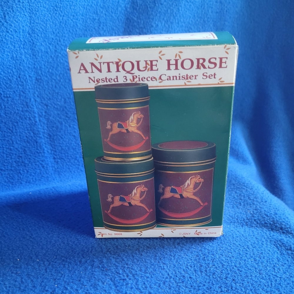 Vintage horse canister set